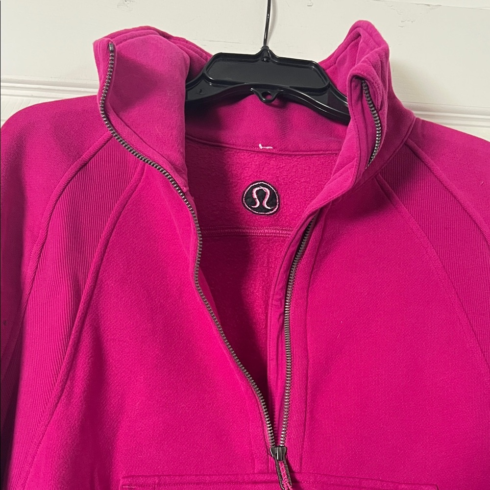 Lululemon Scuba Half Zip Funnel Neck in Ripened Raspberry - Picture 2 of 4